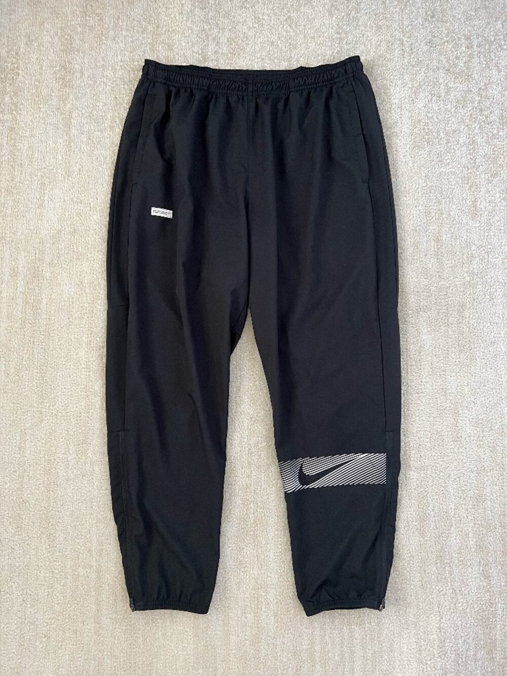 Nike Dri-Fit Challenger Flash Running Black Track Pants Men's XL